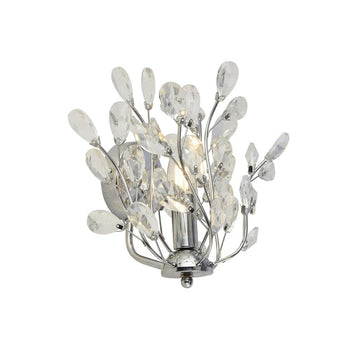 Bouquet 7 Light Chrome & Crystal Glass Wall Light