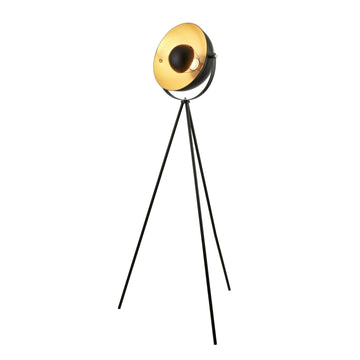 Blink Matt Black & Gold Interior Tripod Floor Lamp