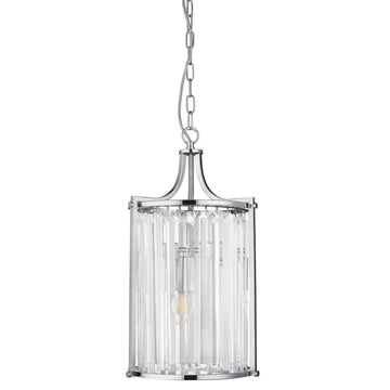 Victoria 2 Light Chrome With Crystal Glass Pendant