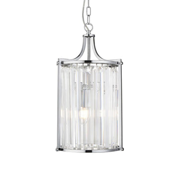 Victoria 2 Light Chrome With Crystal Glass Pendant