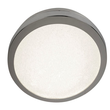 Sicily 60cm LED Chrome & Crystal Sand Flush Ceiling Light