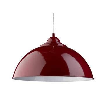 Fusion Red Half Dome Ceiling Pendant