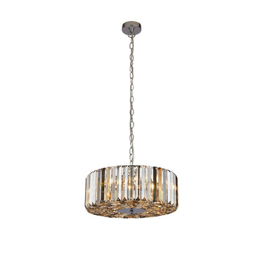 Chapeau 4 Light Amber Smoke Clear Crystal Pendant