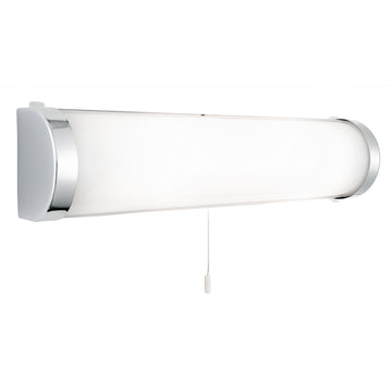 Poplar 2 Light Chrome & Glass IP44 Wall Light
