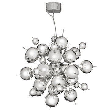 Molecule 12 Lights Polished Chrome Pendant