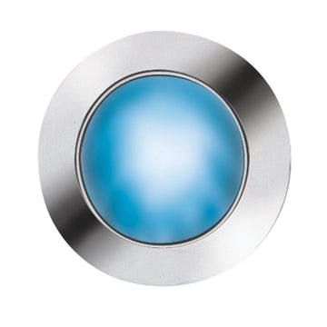Set Of 6 Round Chrome Blue Bathroom Light