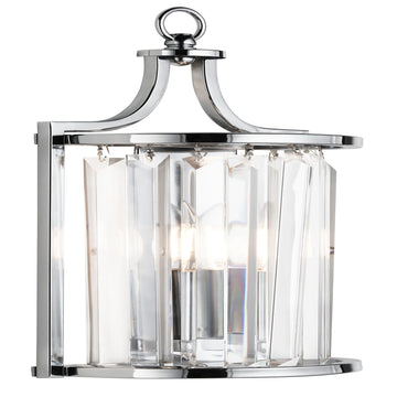 Victoria Chrome & Crystal Glass Wall Light