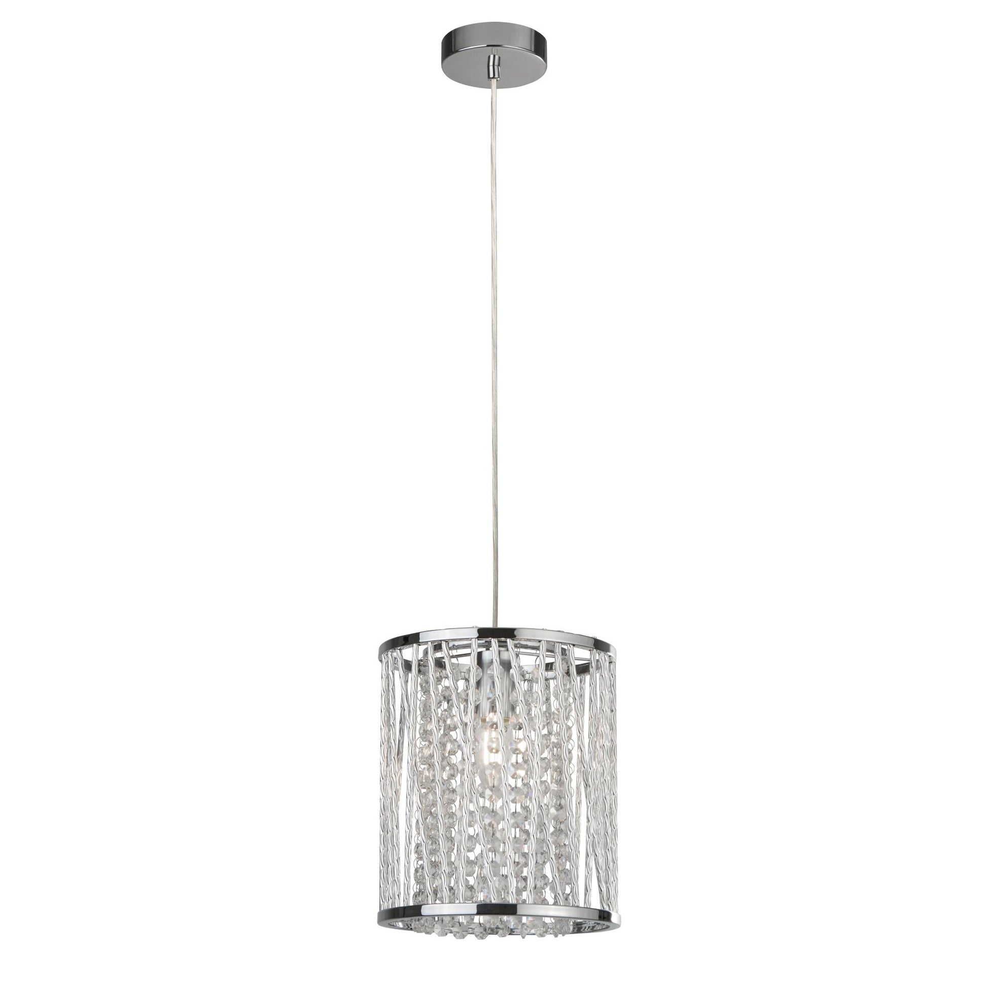 Elise Chrome & Clear Crystal Pendant