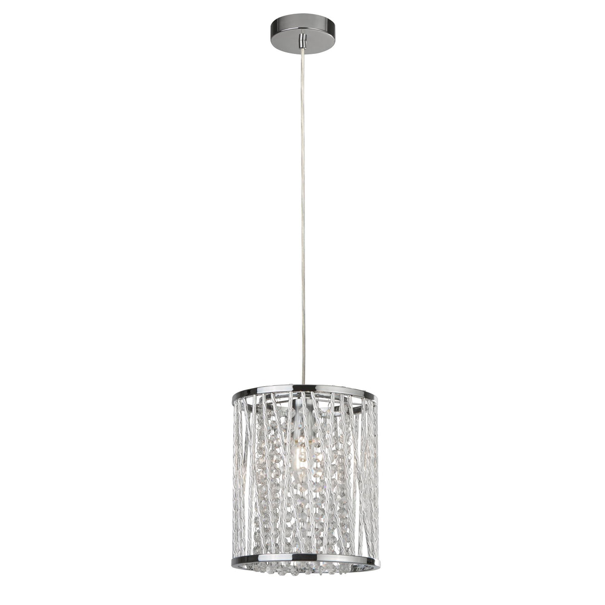 Elise Chrome & Clear Crystal Pendant