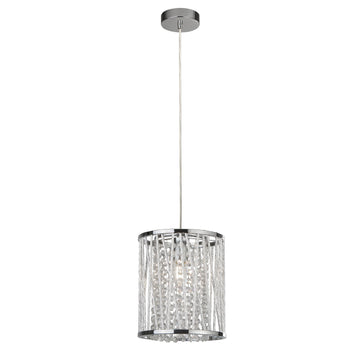 Elise Chrome & Clear Crystal Pendant