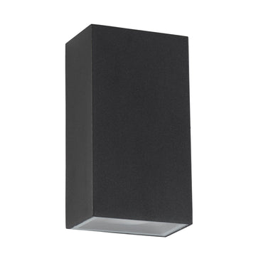 Stirling LED Black Aluminium IP44 Up/Down Wall Light