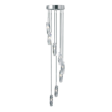 3 Lights Chrome Clear Glass Balls Flush Ceiling Mount Fitting Light