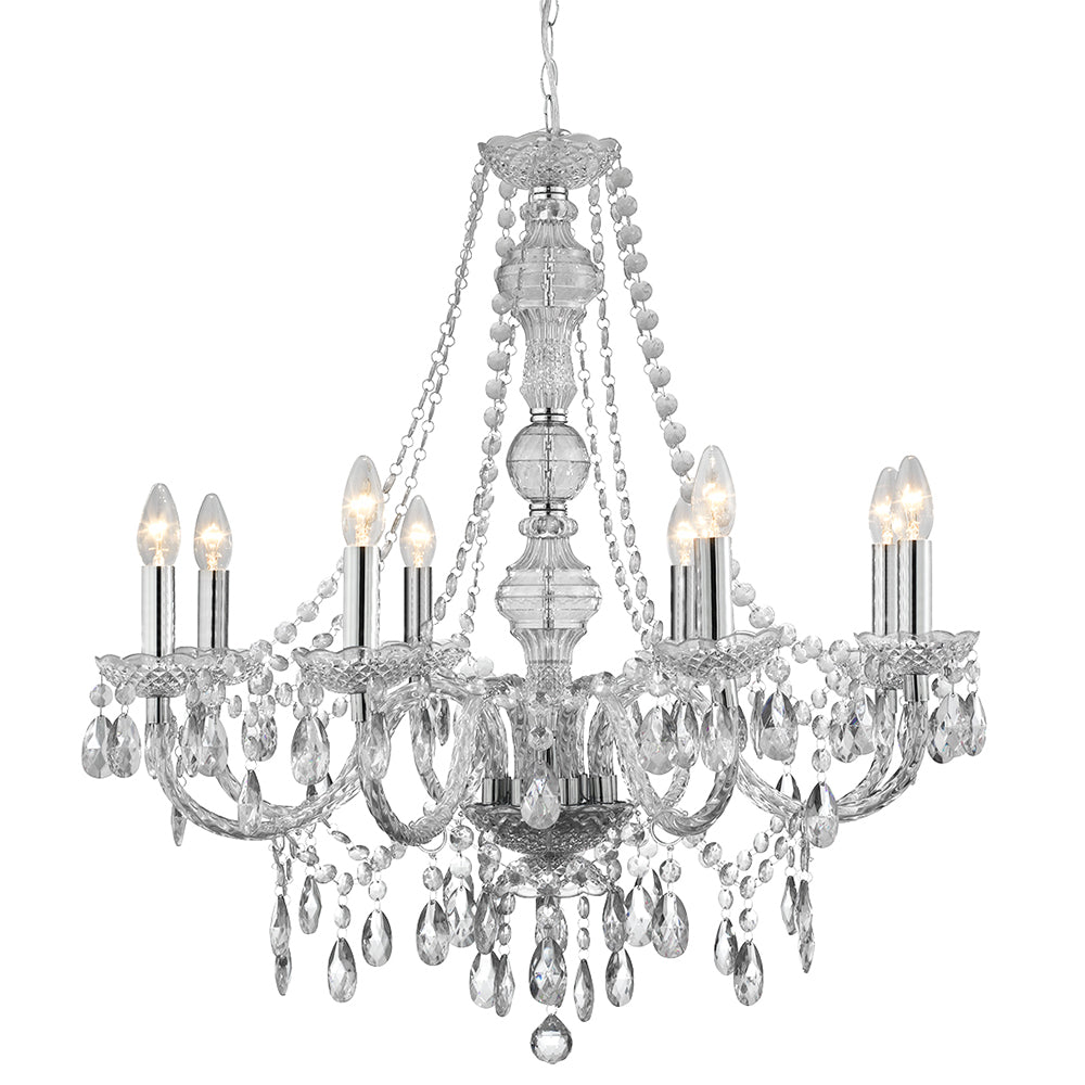 Marie Therese 8 Light Glass & Acrylic Chandelier