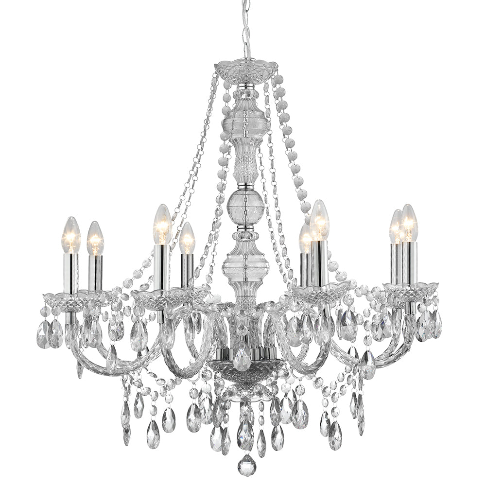 Marie Therese 8 Light Glass & Acrylic Chandelier