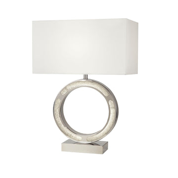 Alaska Chrome & Glass LED Base Table Lamp