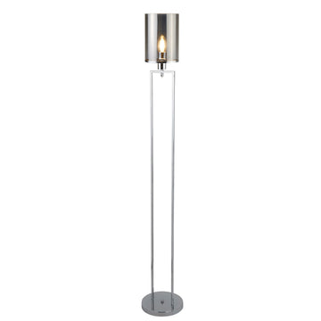 Catalina LED Chrome & Smoked Glass Floor Lamp