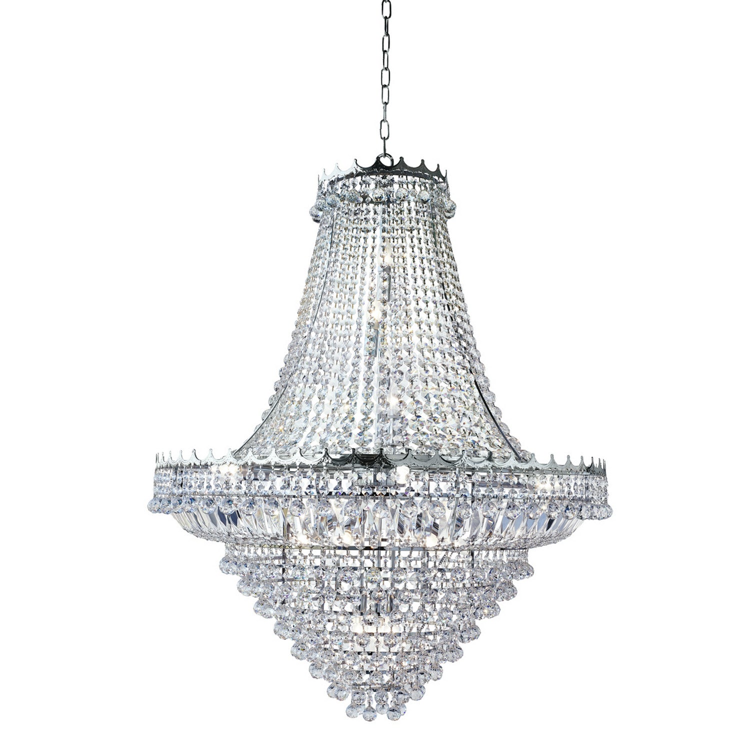 Versailles 19 Light Chrome Frame & Crystal Chandelier