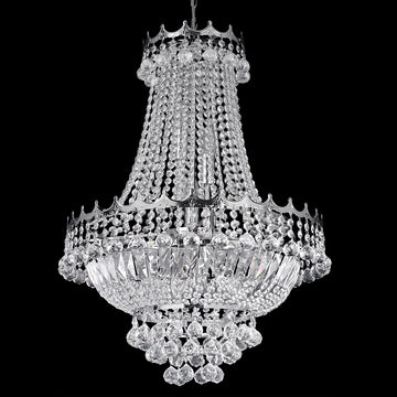 Versailles 9 Light Chrome Frame & Crystal Chandelier