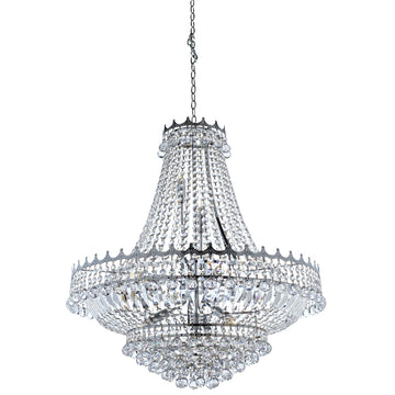 Versailles 13 Light Chrome Frame & Crystal Chandelier