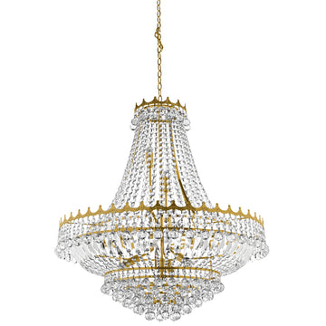 Versailles 13 Light Gold Frame & Crystal Chandelier