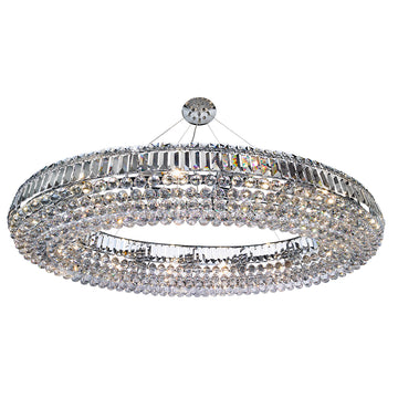 Vesuvius 24 Lights Chrome Clear Coffin Ball Drops Pendant