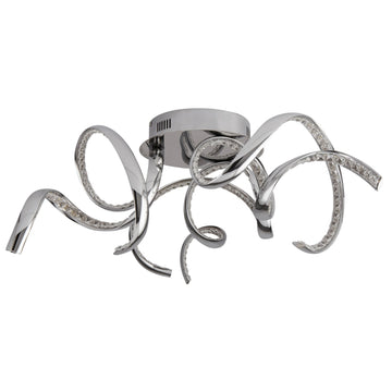 Twirls LED Chrome & Clear Flush