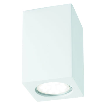Gypsum White Plaster Rectangle Flush Ceiling Light