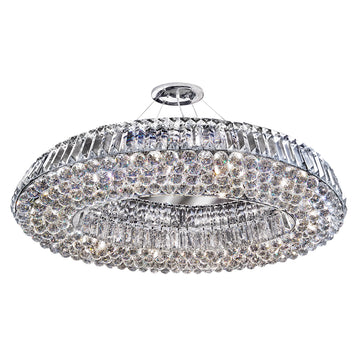 Vesuvius 10 Light Chrome Clear Coffin & Ball Drops Pendant