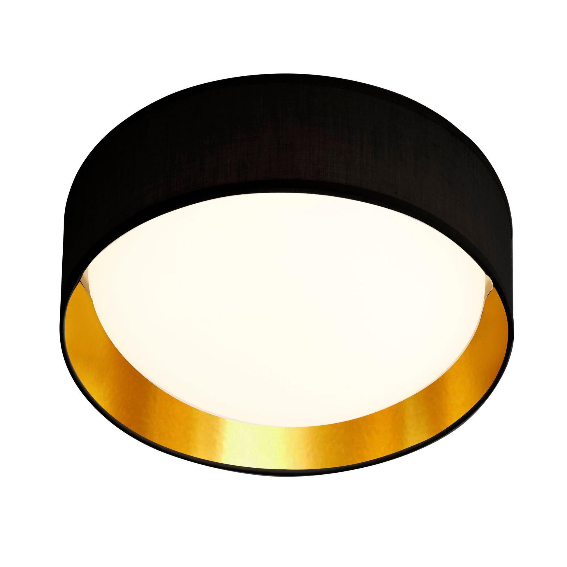 Gianna Black Gold Shade & Acrylic Diffuser LED Flush