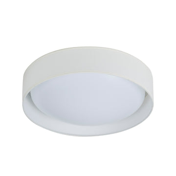 Gianna Acrylic & White Fabric Shade LED Flush Ceiling Light