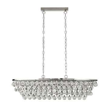 Michelle 5 Lights Chrome & Rain Drop Glass Balls Pendant