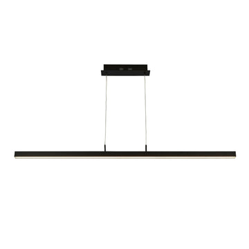 Tribeca LED Black Metal & Opal Bar Pendant