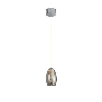 Cyclone Chrome & Smoked Glass Pendant