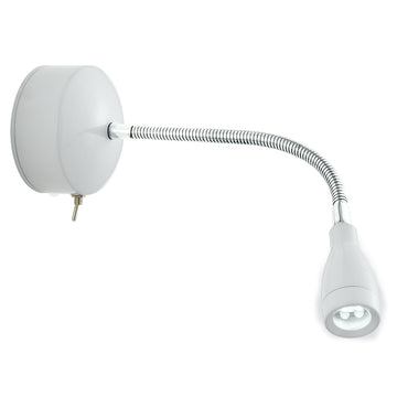 Flexy LED Chrome  & White Adjustable Wall Light