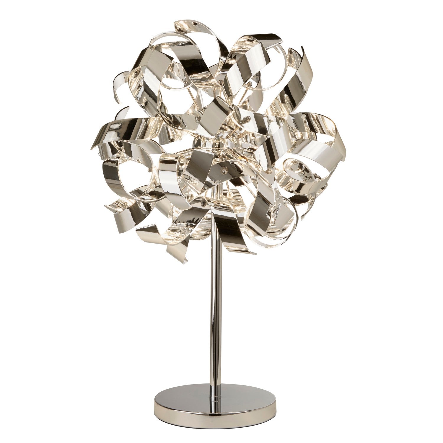 Curls 4 Lights Chrome Table Lamp