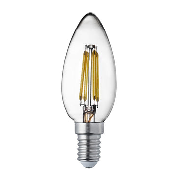 10 Dimmable E14 Led Filament Candle 45W 400Lm Warm White 2700K