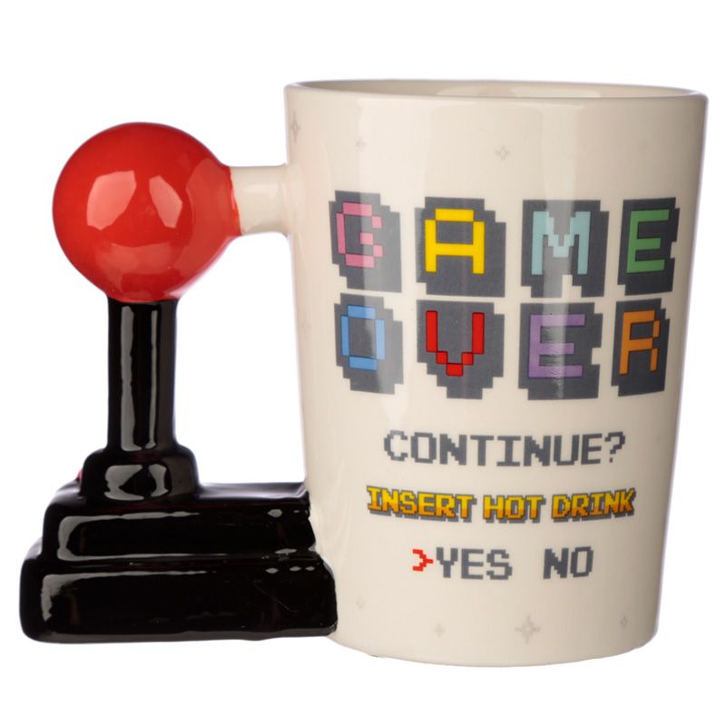 280ml Ceramic Retro Gaming Joystick Handle Novelty Mug