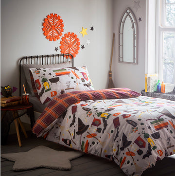 Spellbound Glow In The Dark Halloween Duvet Cover Set, Single