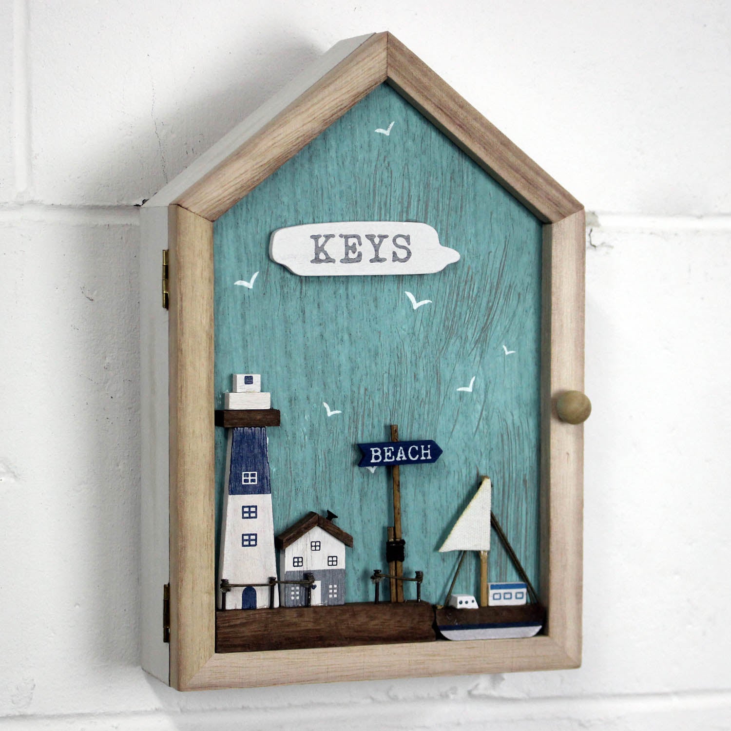 Wall Mounted Seashore Key Box Cabinet