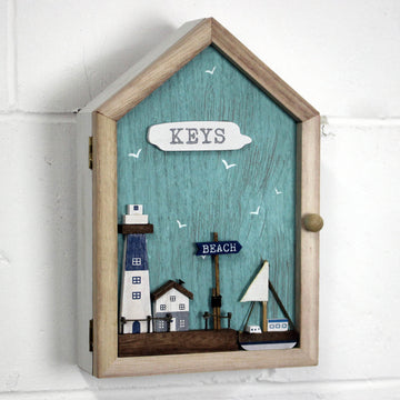 Wall Mounted Seashore Key Box Cabinet