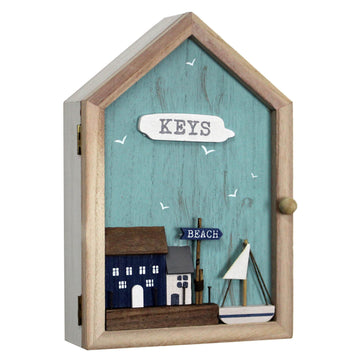 Wall Mounted Seashore Key Box Cabinet