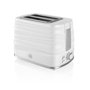 Swan 900W Symphony White 2 Slice Toaster