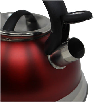Red Steelex Whistling Kettle 2.7lt