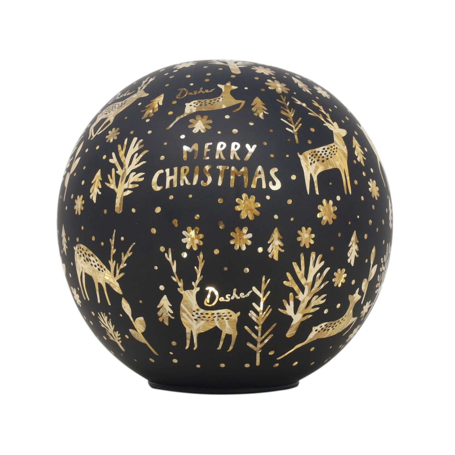 LED Xmas Ball Black - 15cm