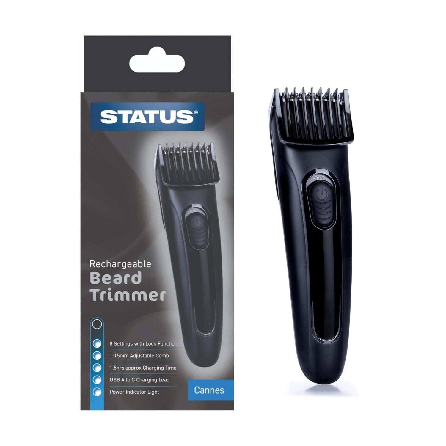 Status Cordless Rechargeable Beard & Hair Clipper Trimmer