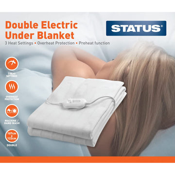 60W STATUS Double Size Electric Heated Under Blanket