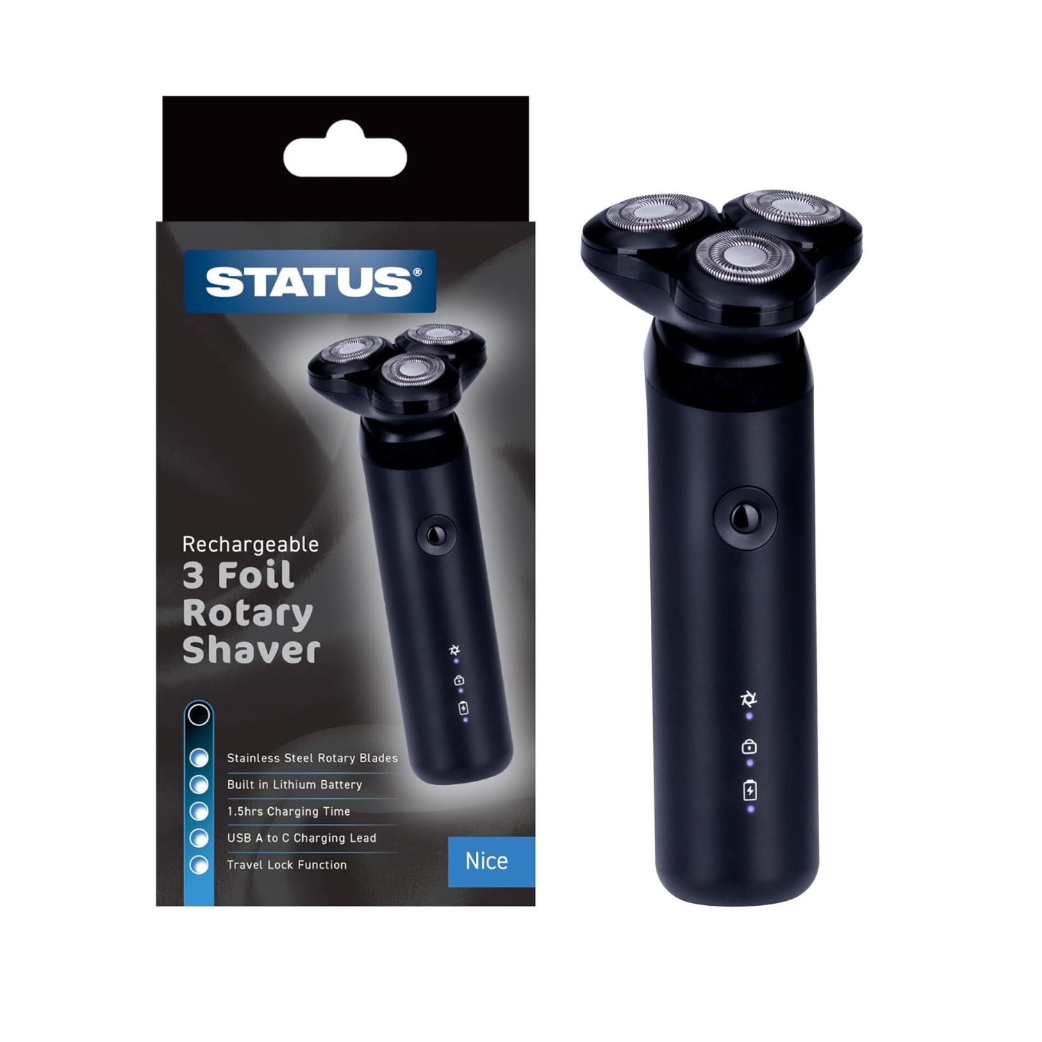Status Electric Rechargeable Rotary Shaver