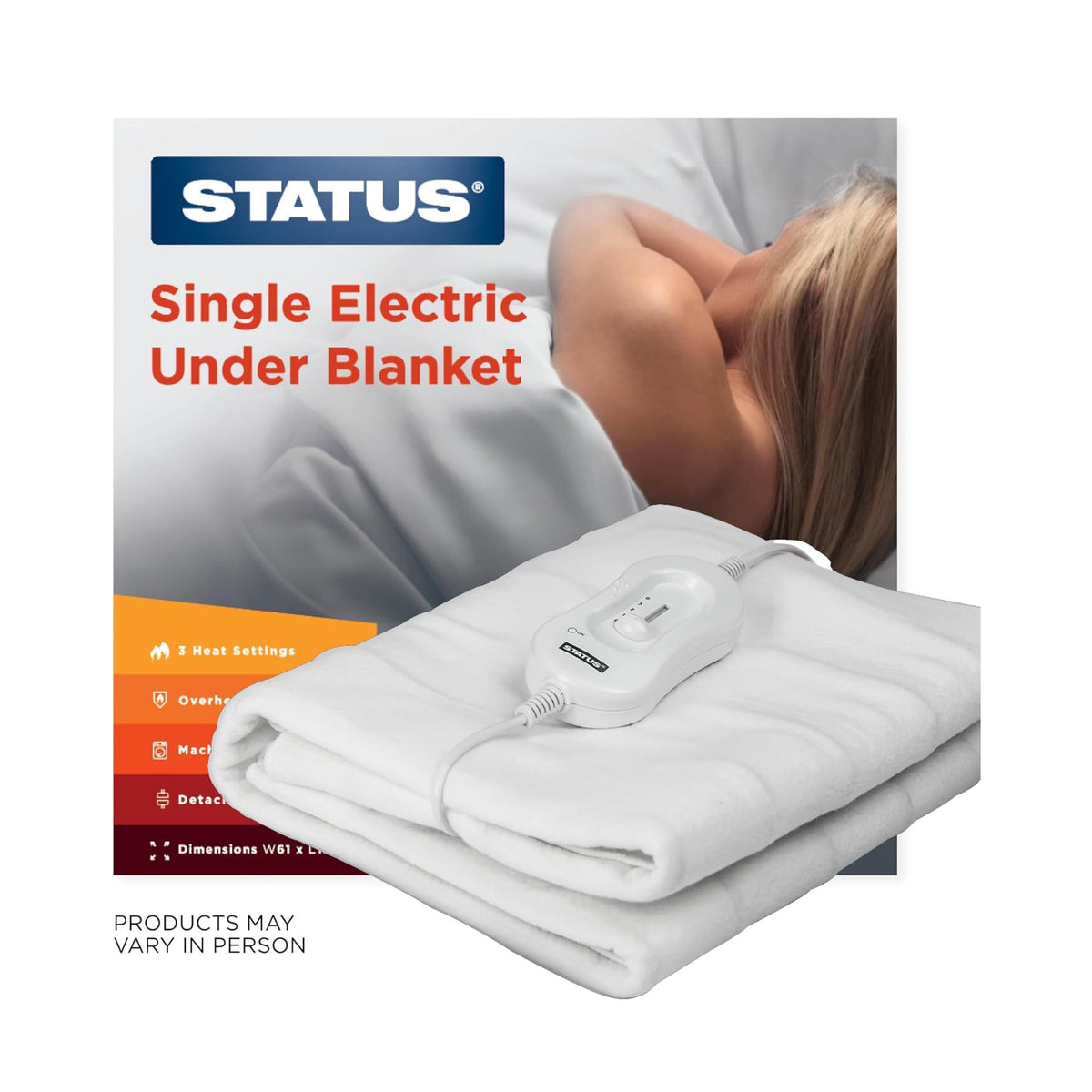 40W STATUS Single Size Electric Heated Under Blanket