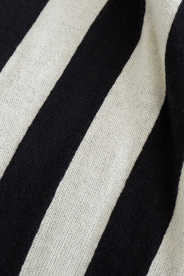 Style Sisters Knitted Stripe Throw, 150x180cm - Black & White