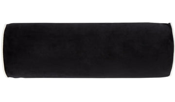 Style Sisters Velvet Bolster Cushion, Black & White
